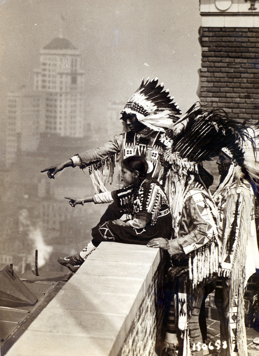 Blackfoot Indians on the roof of the Hotel McAlpin, on which they pitched teepees to sleep, New York City, 1913. © Newberry Library, Chicago, Illinois, USA/The Bridgeman Art Library International. 