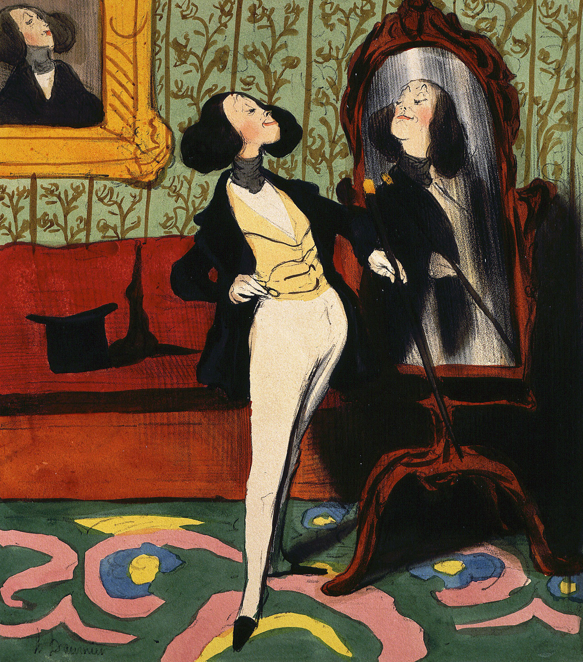 The Narcissist, by Honoré Daumier, c. 1840.