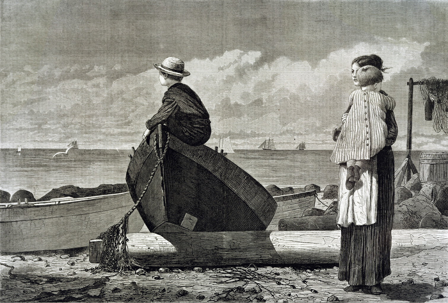 Dad’s Coming, by Winslow Homer, 1873. Boston Public Library, Print Department, Massachusetts. 