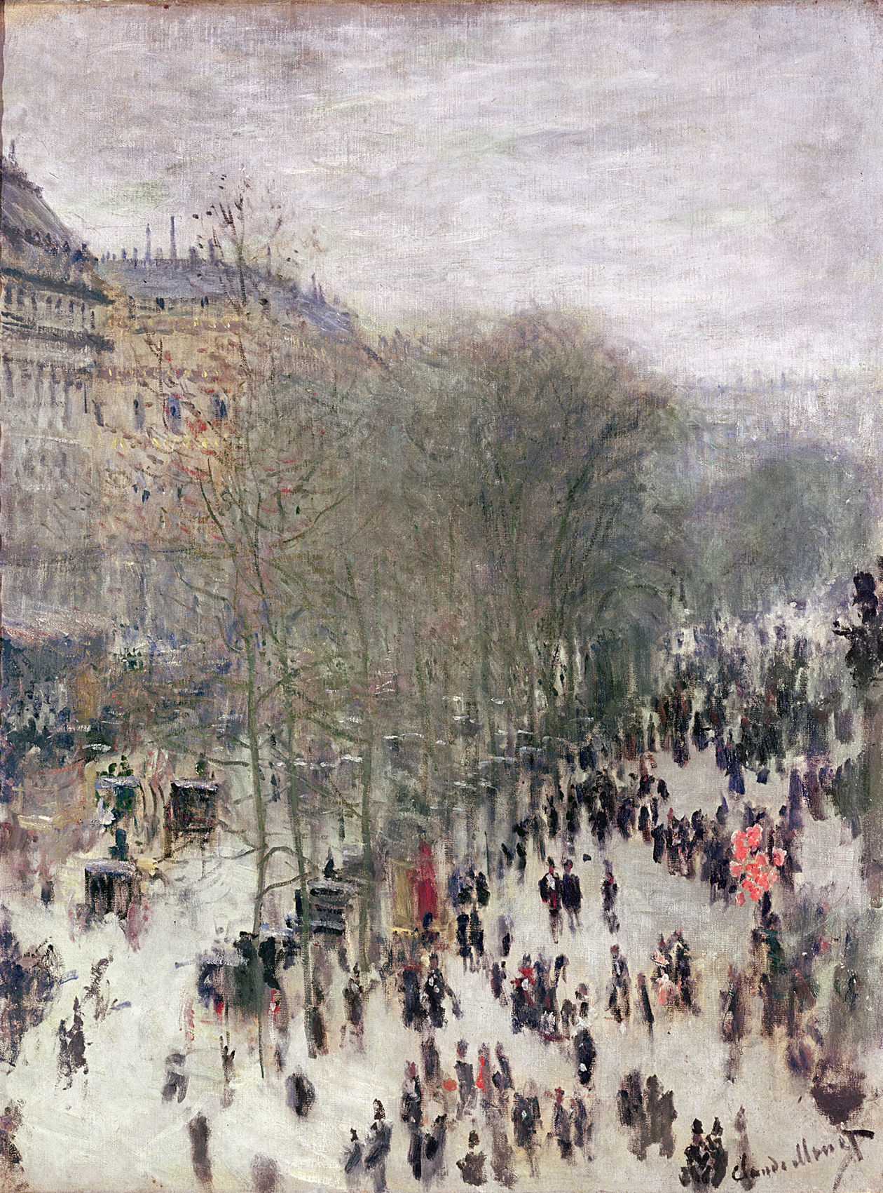 Boulevard des Capucines, by Claude Monet, c. 1873. Nelson-Atkins Museum of Art, Kansas City, Missouri.