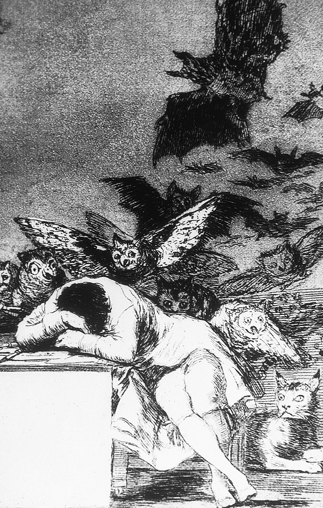 The Sleep of Reason Produces Monsters, by Francisco de Goya y Lucientes, c. 1797. 