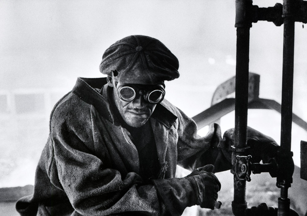 Pittsburgh steel worker, 1955. Photograph by W. Eugene Smith. © Black Star/Courtesy of George Eastman House.