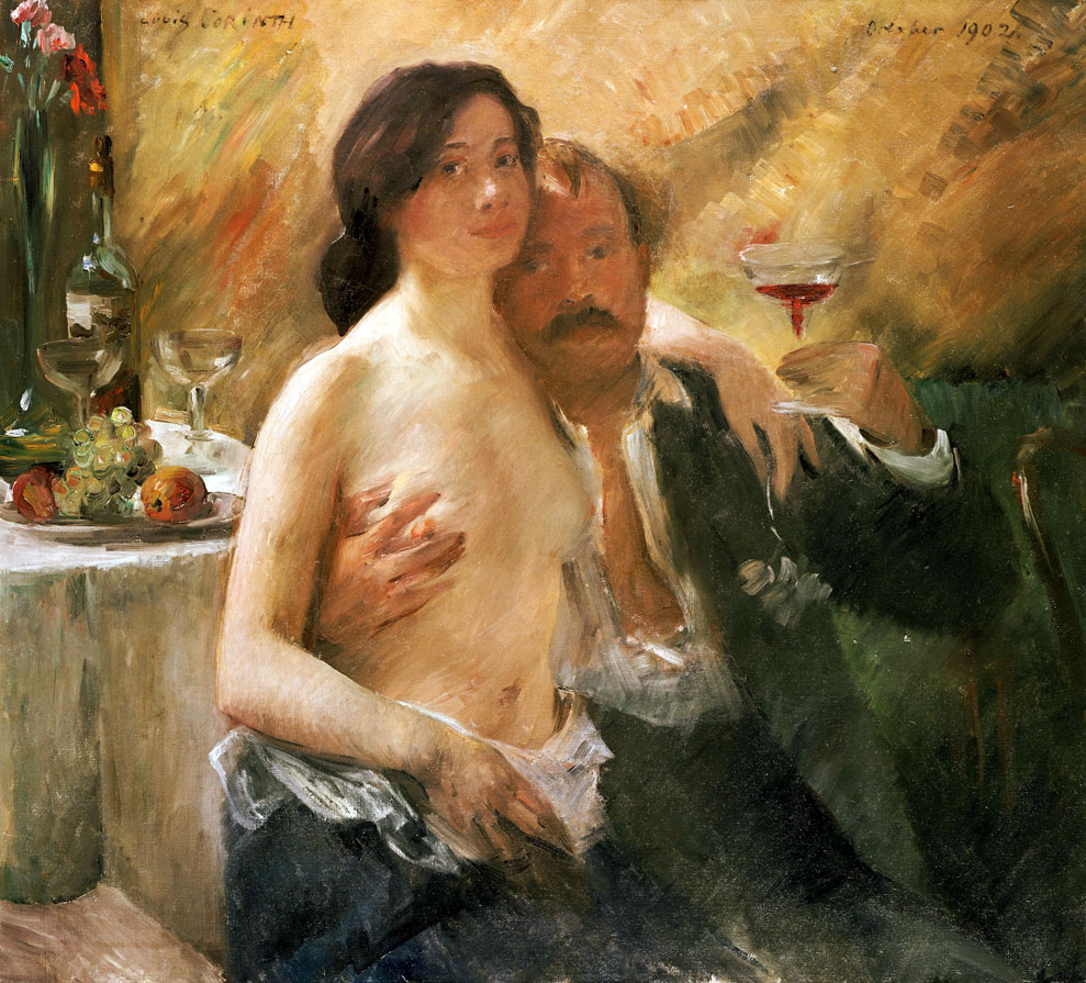 Self-portrait with Charlotte Berend, by Lovis Corinth, 1902.