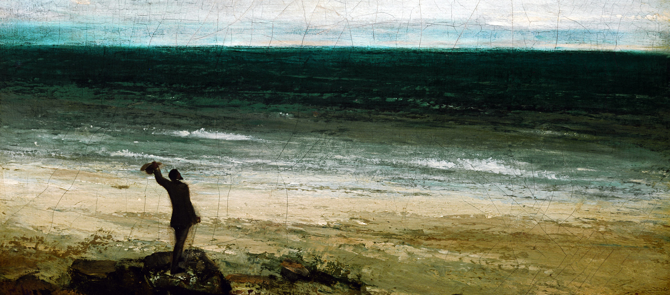 The Seashore at Palavas, by Gustave Courbet, 1854.