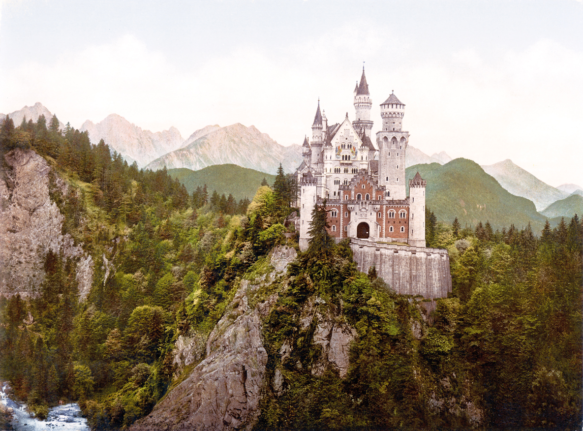 Neuschwanstein Castle, Bavaria, c. 1900. United States Library of Congress Prints and Photographs division, Washington D.C.