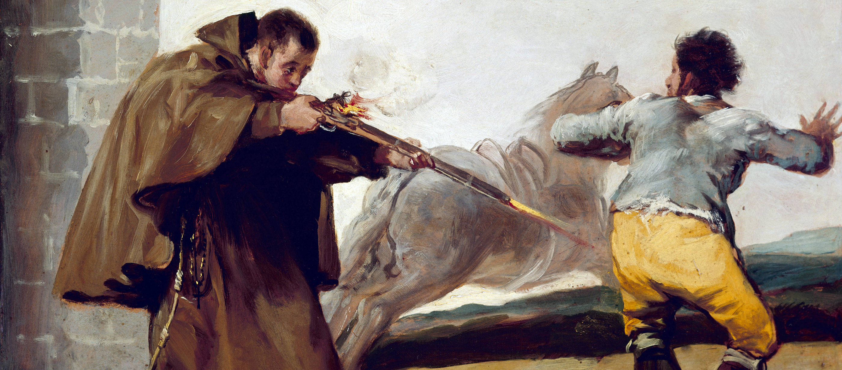 Friar Pedro Shoots El Maragato as His Horse Runs Off, by Francisco José de Goya y Lucientes, c. 1806.