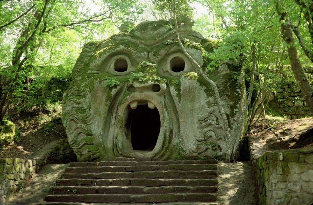 Hell’s Mouth, Monster Park, Bornarzo, Italy, by Giacomo da Vignola, c. 1555. © Sacro Bosco di Bomarzo, Lazio, Italy/The Bridgeman Art Library. 