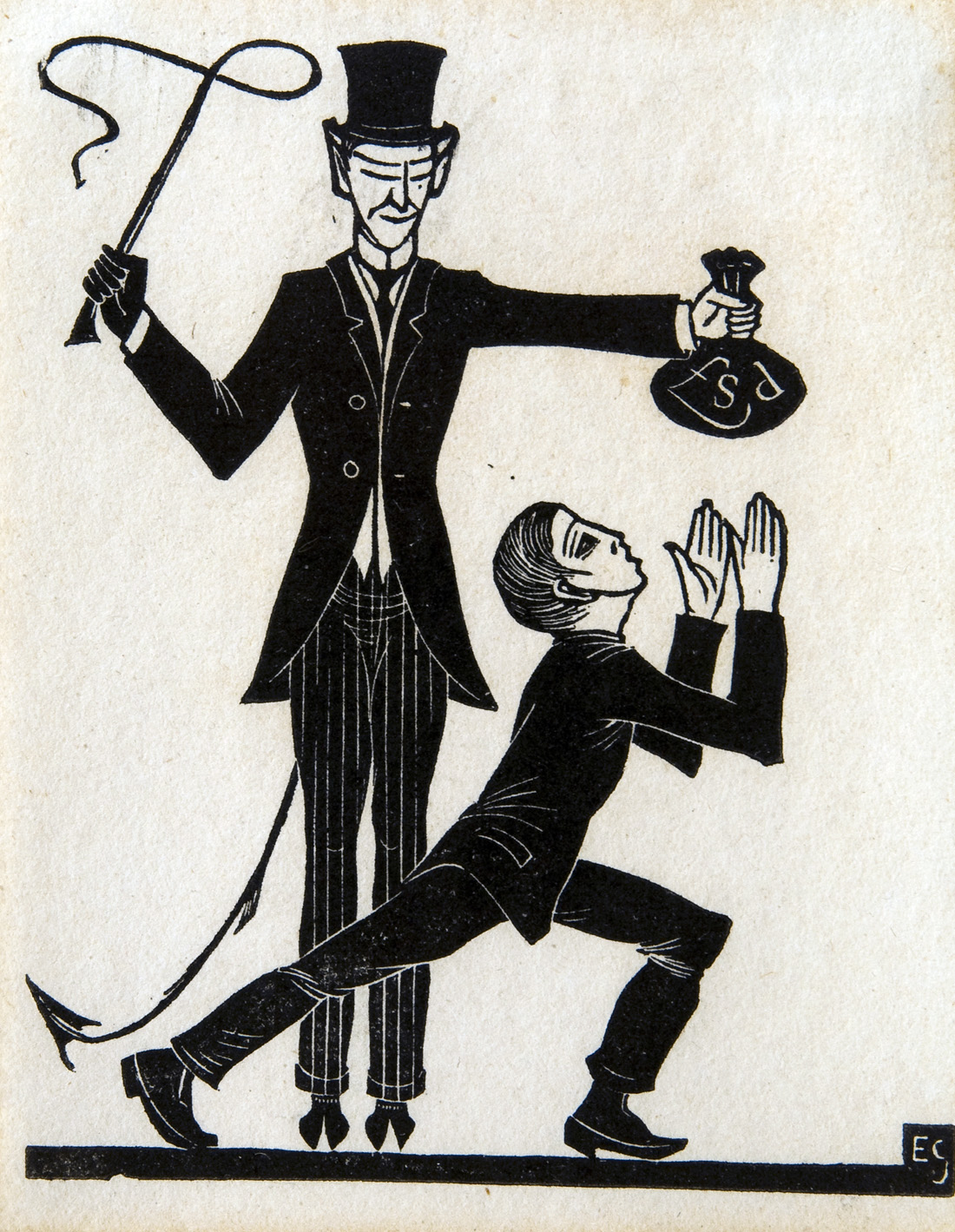 The Money Bag and the Whip, by Eric Gill, 1915. © Private Collection/ Bridgeman Images