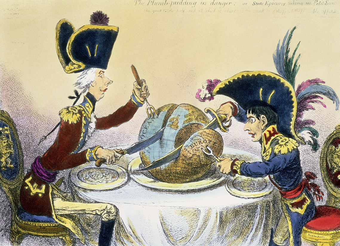 Plum Pudding in Danger, by James Gillray, 1798. The British Museum. 