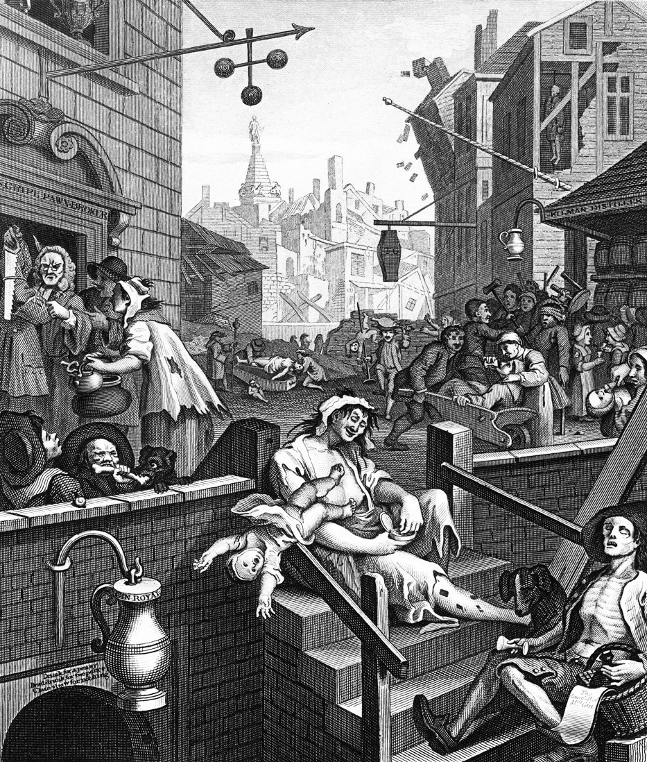 Gin Lane, by William Hogarth, 1751.