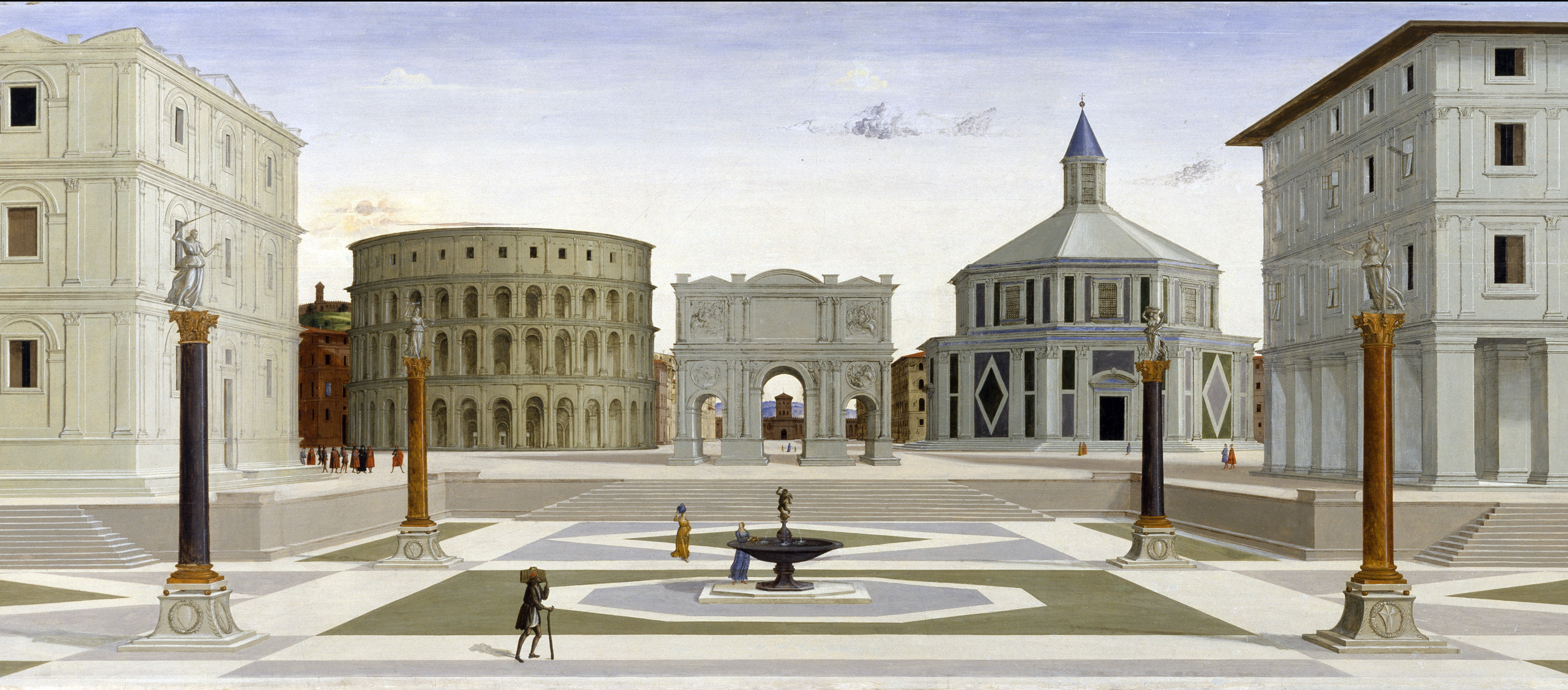 The Ideal City, attributed to Fra Carnevale, c. 1482. Walters Art Museum, Baltimore. 