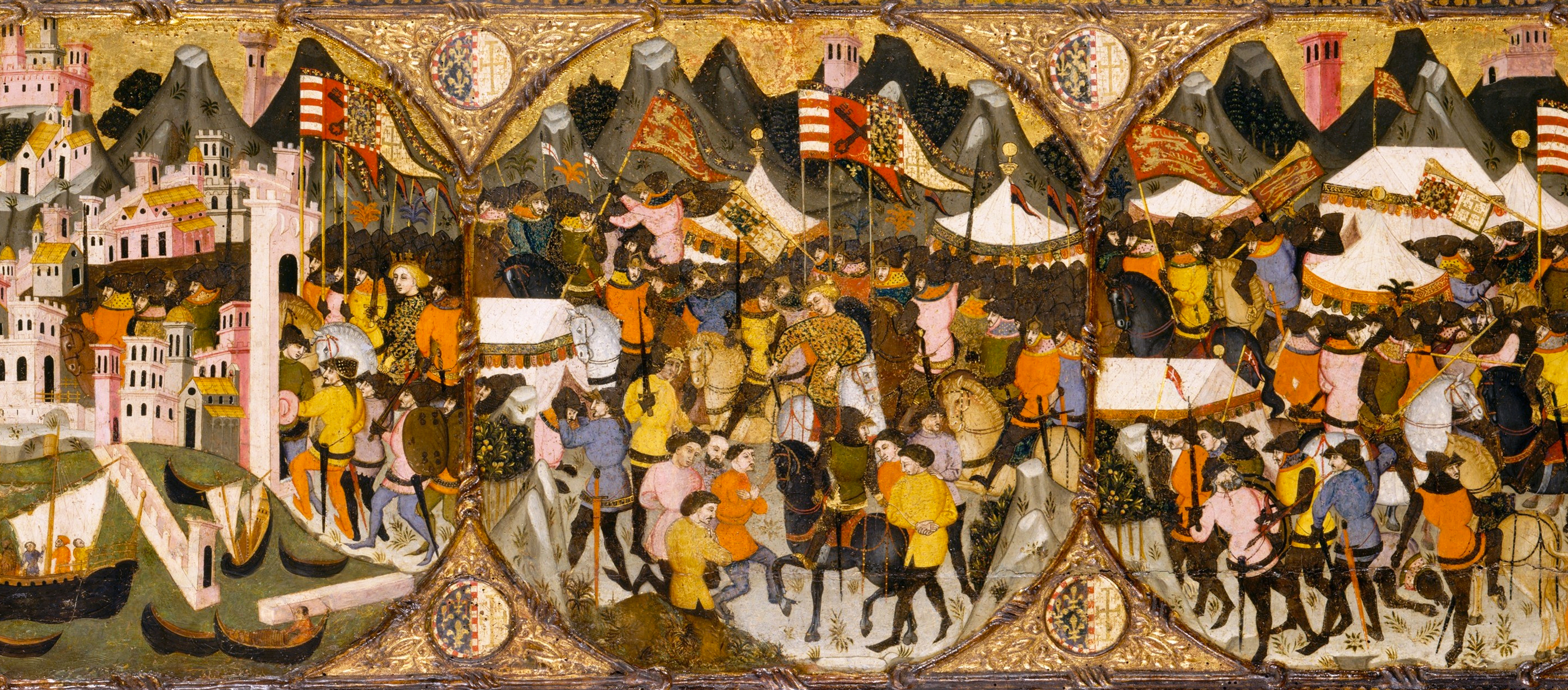 The Conquest of Naples by Charles of Durazzo, by Master of Charles of Durazzo, 1381–82. The Metropolitan Museum of Art, Rogers Fund, 1906.