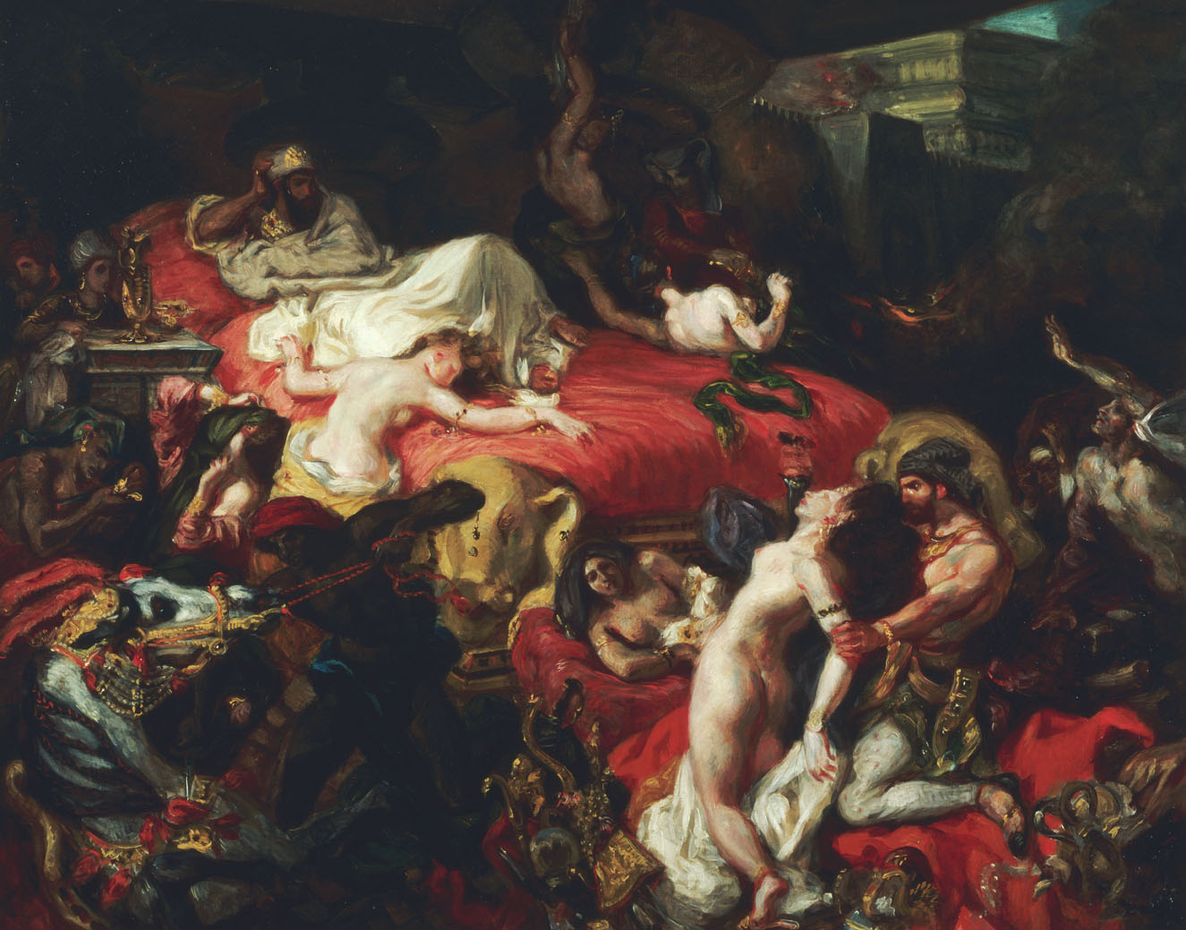 The Death of Sardanapalus, by Eugène Delacroix, 1844. Louvre Museum, Paris, France.