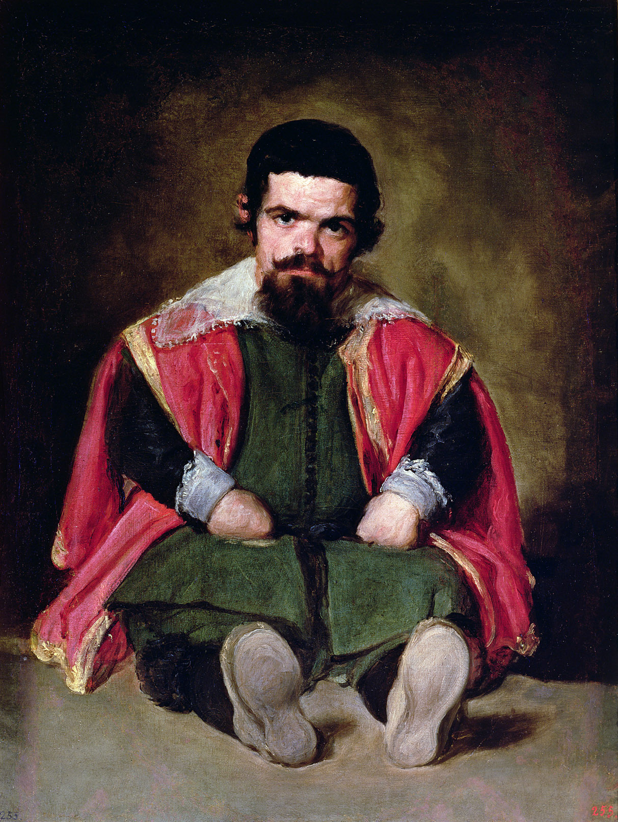 The Buffoon Sebastian de Morra, by Diego Rodriguez de Silva y Velazquez, c. 1646. 