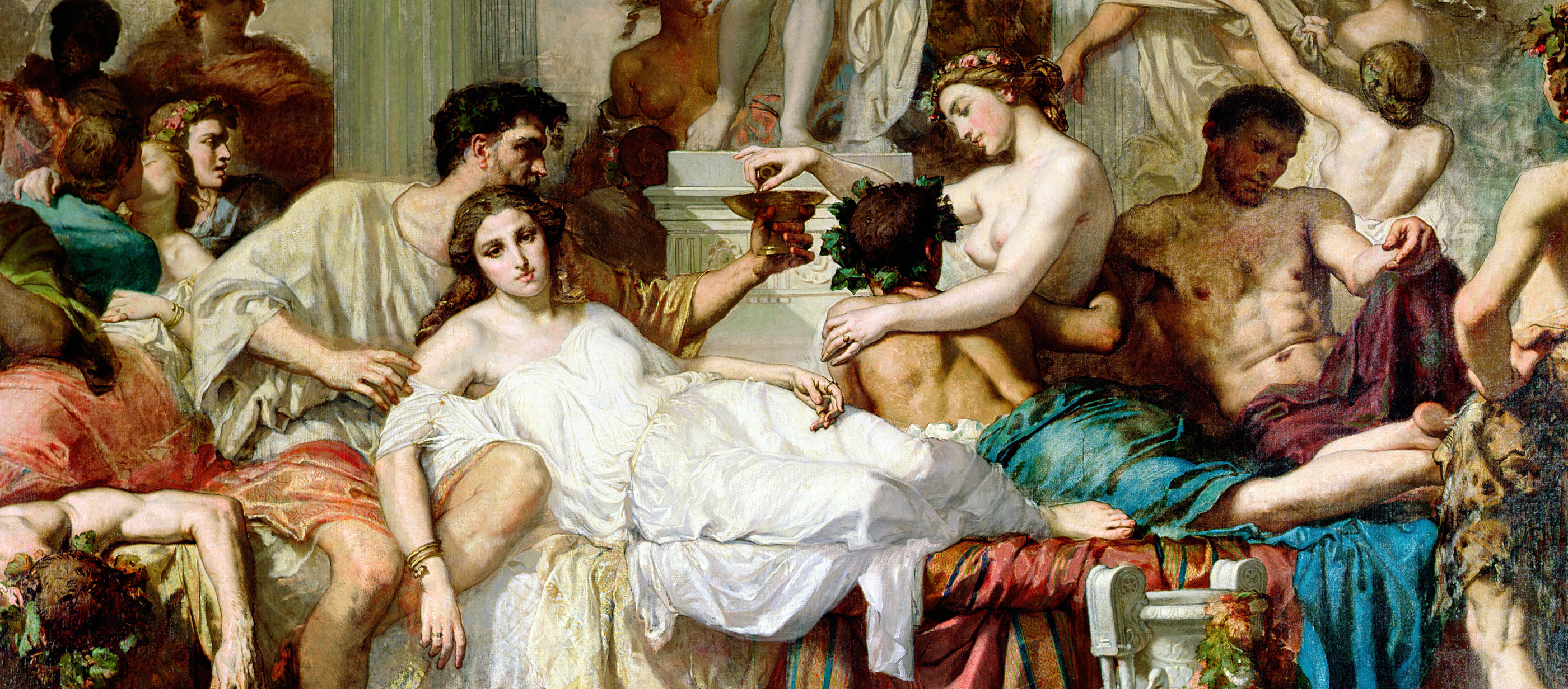 The Romans of the Decadence (detail), by Thomas Couture, 1847. Musée d'Orsay.