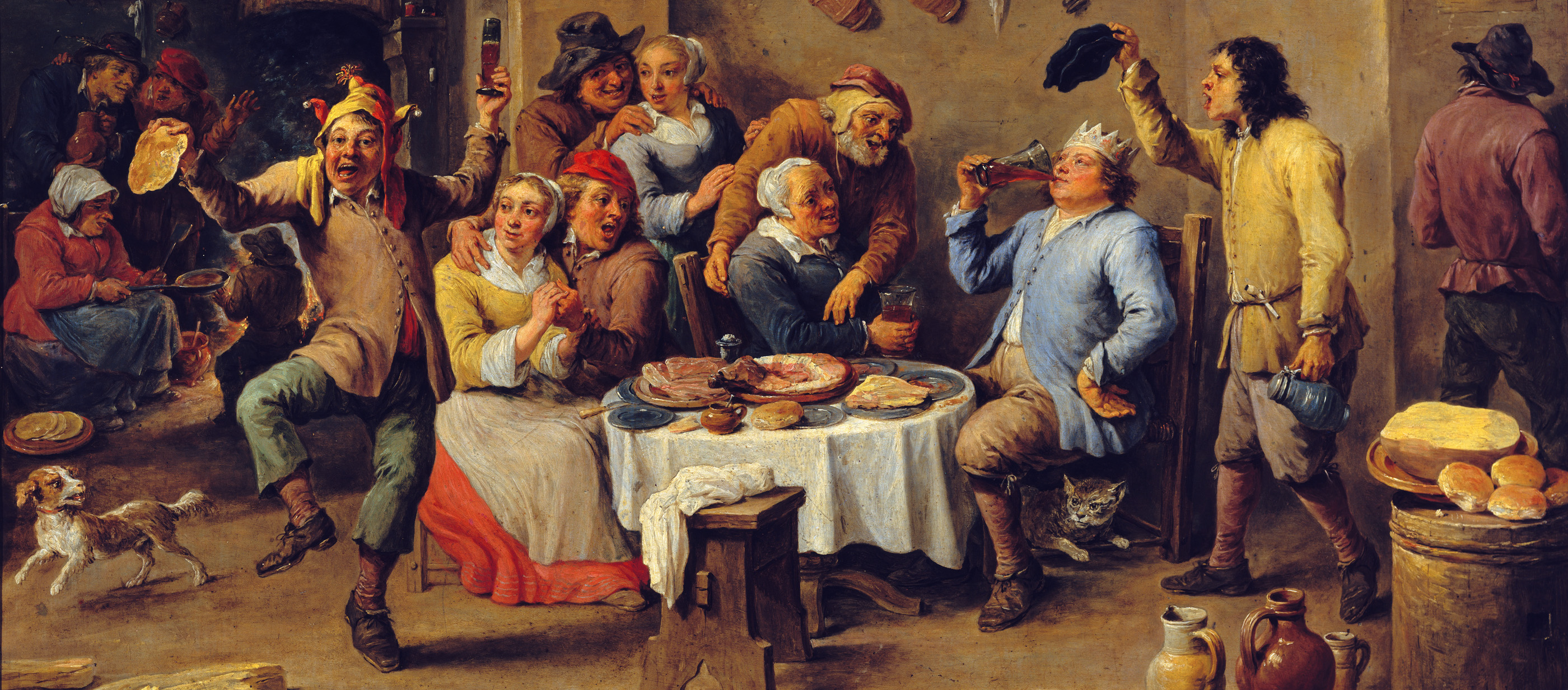 Twelfth-night (The King Drinks), by David Teniers the Younger,