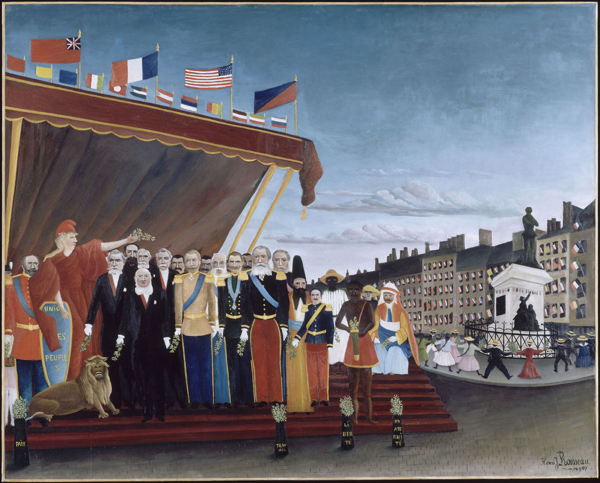 The Representatives of Foreign Powers Coming to Salute the Republic as a Sign of Peace, by Henri Rousseau, 1907. Musée Picasso, Paris. 