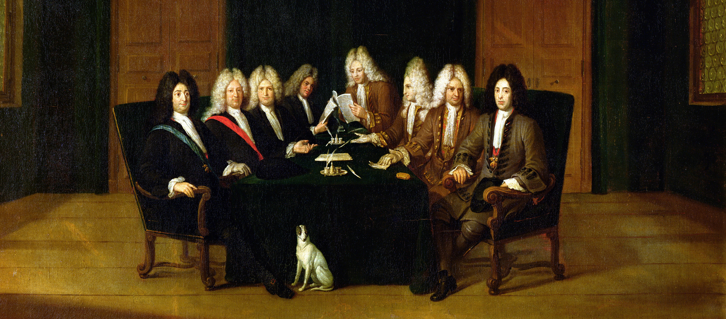 The Plenipotentiaries at the Congress of Baden, by Johann Rudolf Huber, 1714.