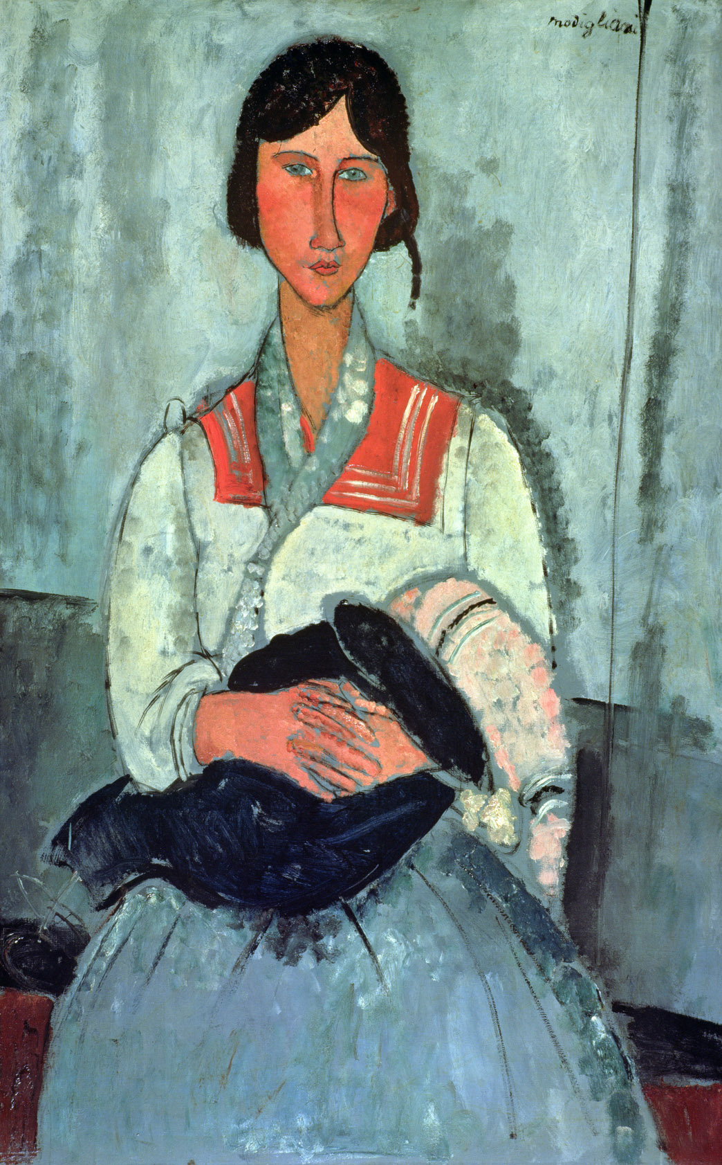 Gypsy Woman with a Baby, by Amedeo Modigliani, 1919. National Gallery of Art, Washington, D.C.