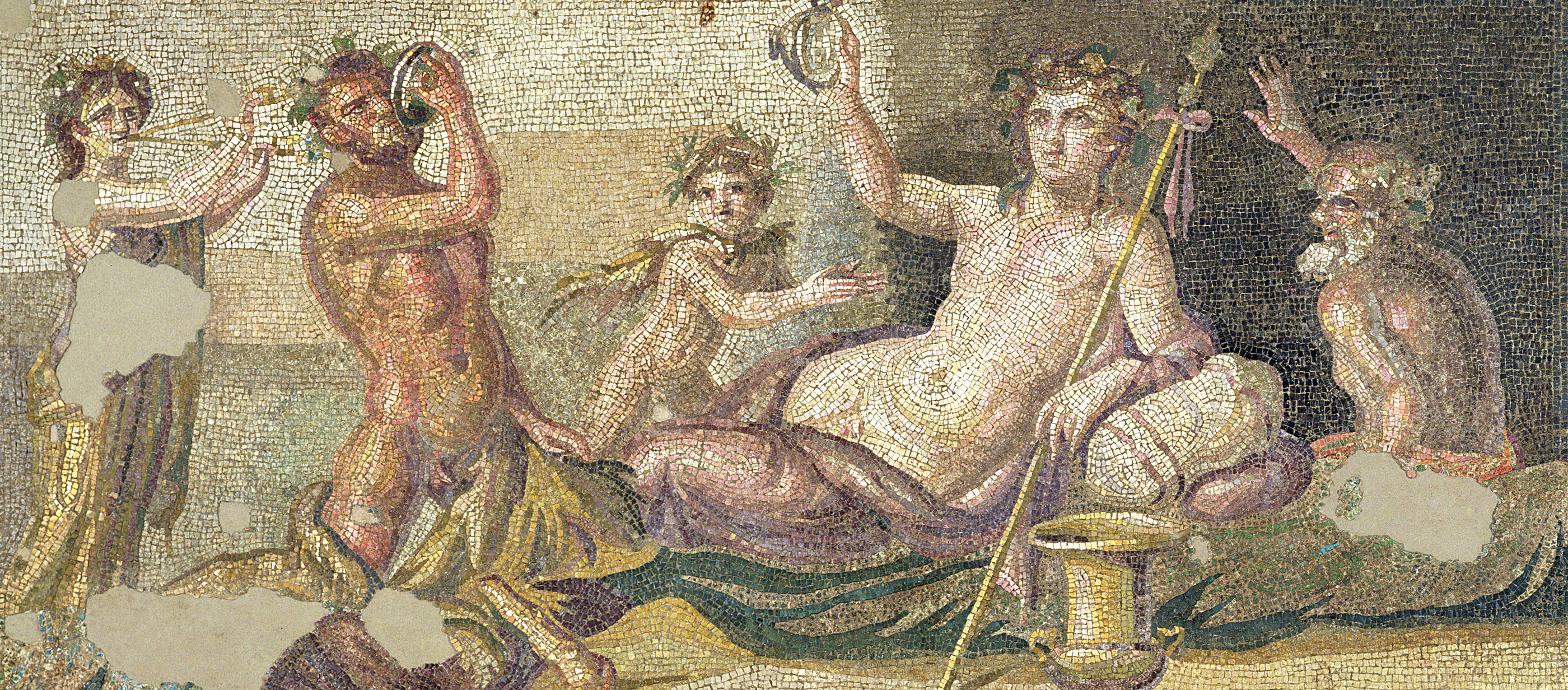 Drinking contest between Dionysos and Heracles