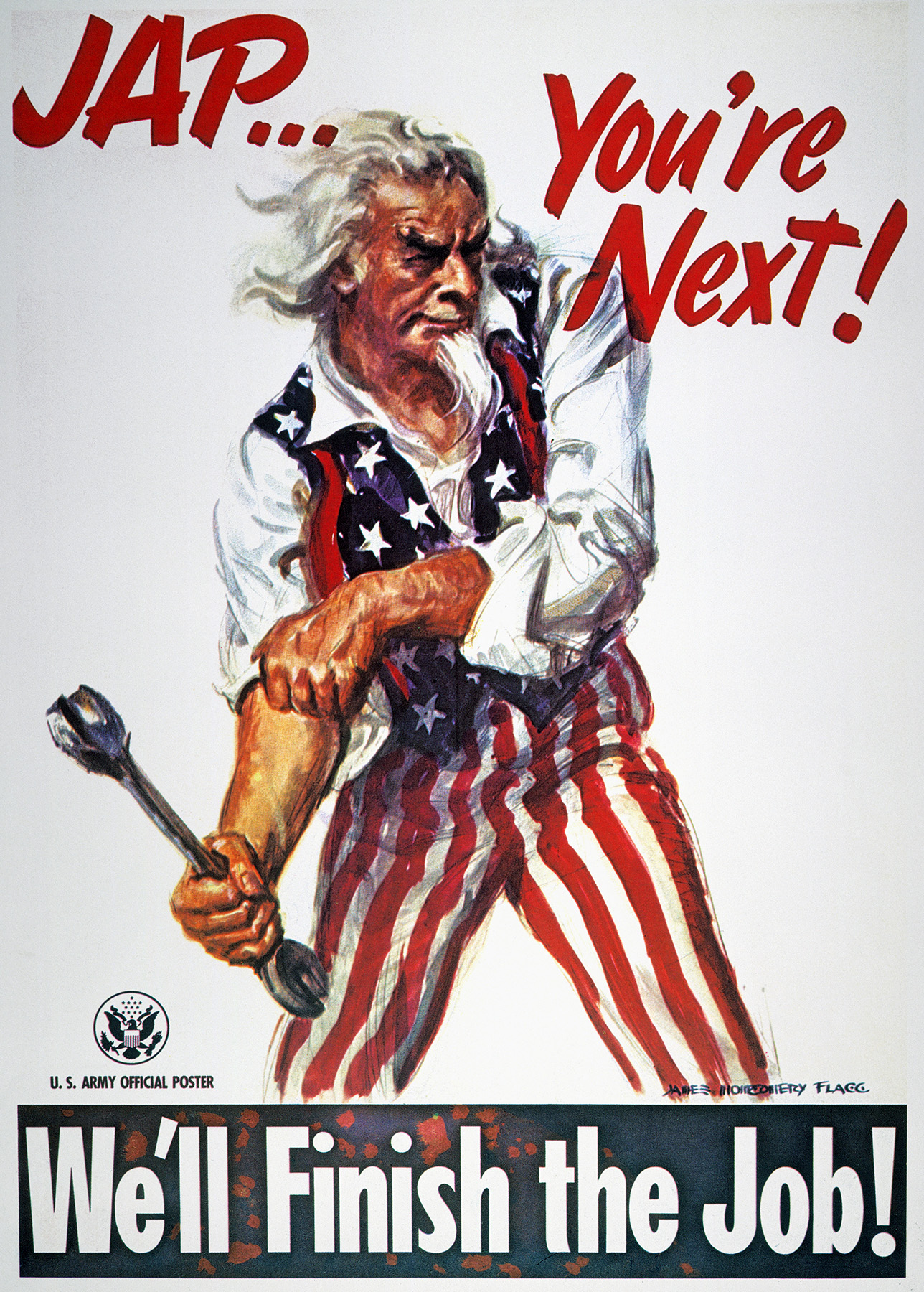 Jap…You’re Next! We’ll Finish the Job, by James Montgomery Flagg, 1944. 