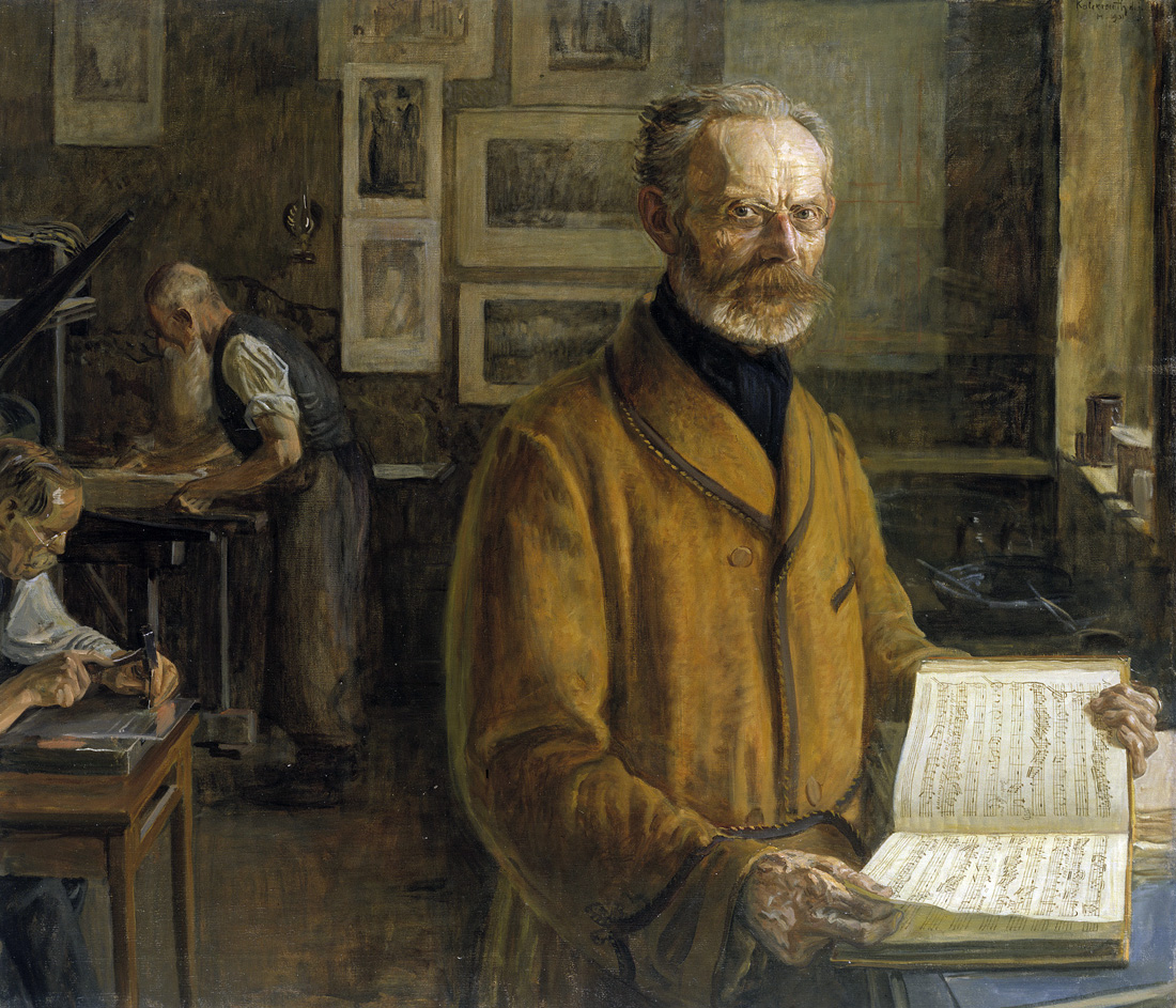 Portrait of Friedrich Chrysander, German music historian, by Leopold Graf von Kalckreuth, 1901. Kunsthalle, Hmaburg, Germany. 