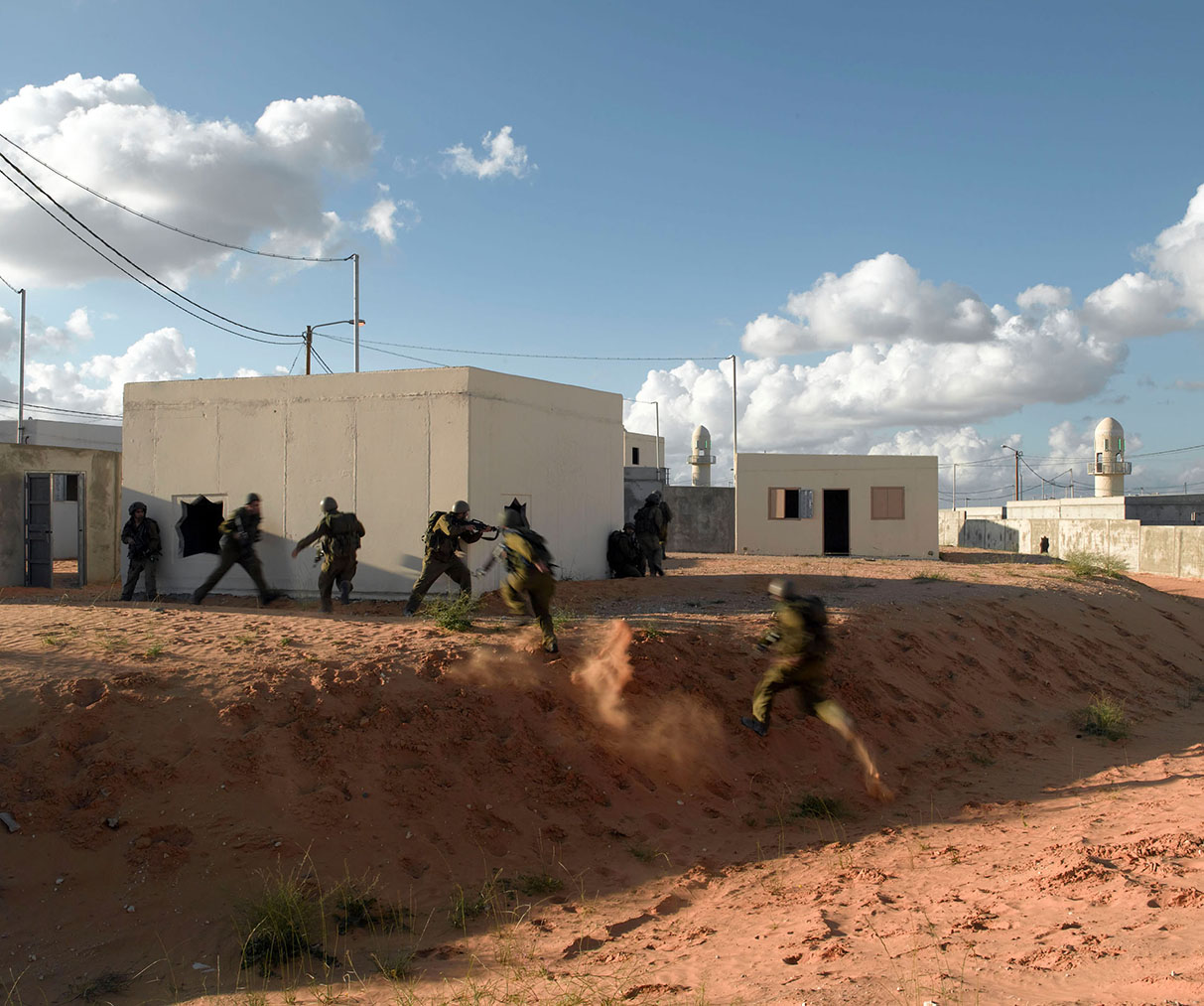 Soldiers training at the Urban Warfare Training Center