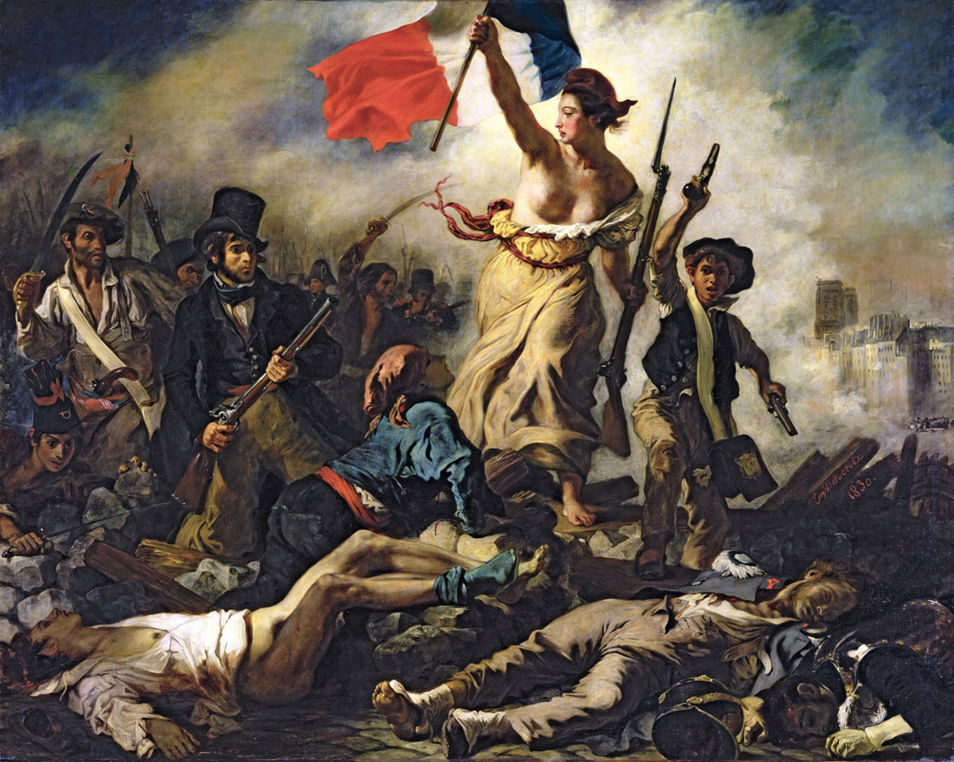 Liberty Leading the People, by Eugène Delacroix, 1830. Louvre Museum, Paris. 