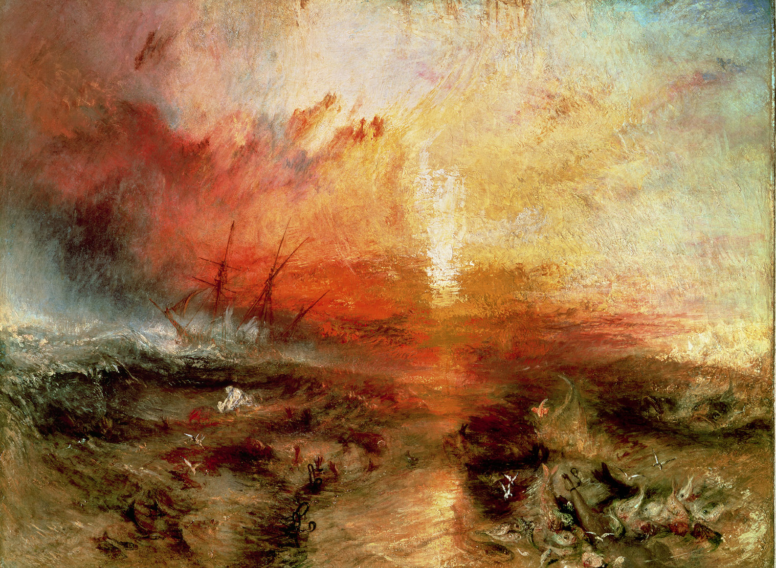 Slavers Throwing Overboard the Dead and Dying, Typhoon Coming On, by J. M. W. Turner, 1840.