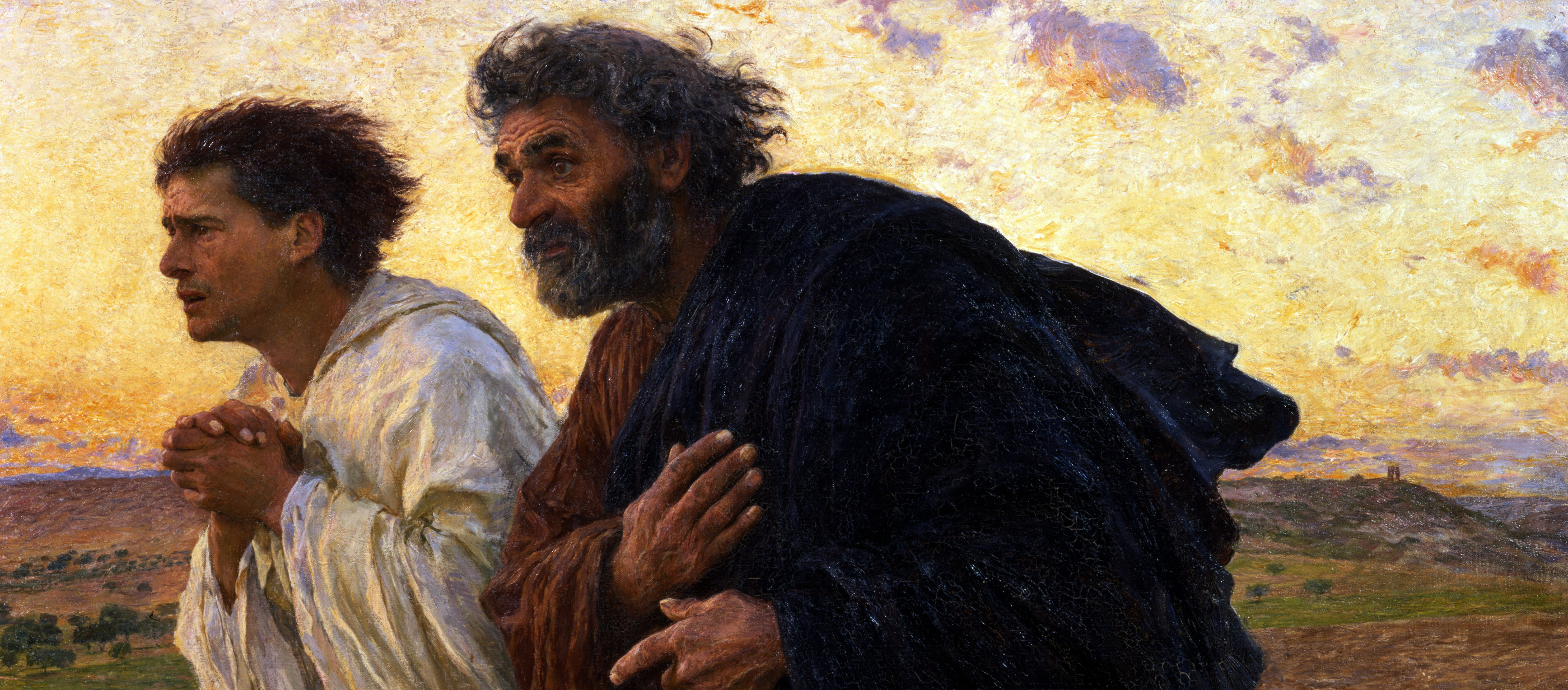 The Disciples Peter and John Running to the Sepulcher on the Morning of the Resurrection, by Eugène Burnand, 1898. Musée d'Orsay, Paris.