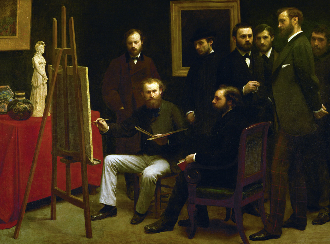 Studio in the Batignolles, by Henri Fantin-Latour, 1870. Musée d'Orsay, Paris, France. 