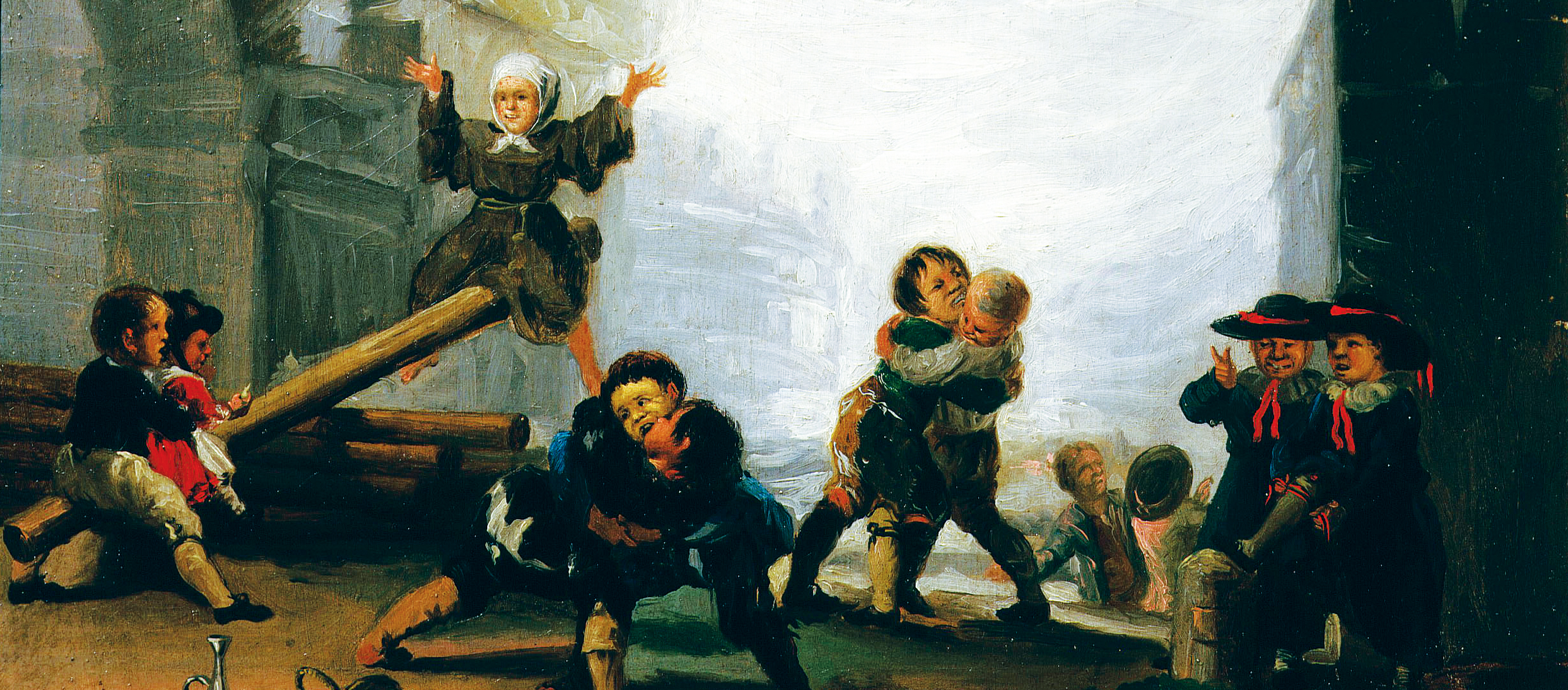 Boys Playing at Seesaw, attributed to Francisco José de Goya y Lucientes, c. 1785. National Museum, Gdańsk, Poland. 