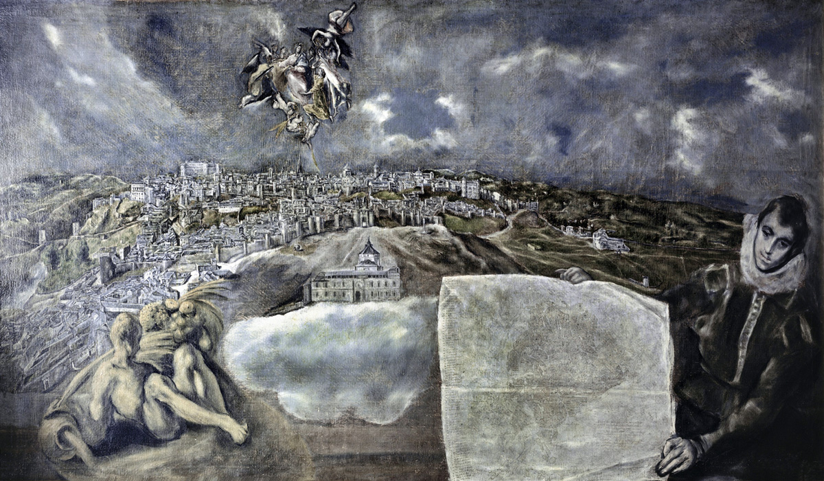 View and Plan of Toledo, by El Greco, c. 1610. Museo del Greco, Toledo, Spain.