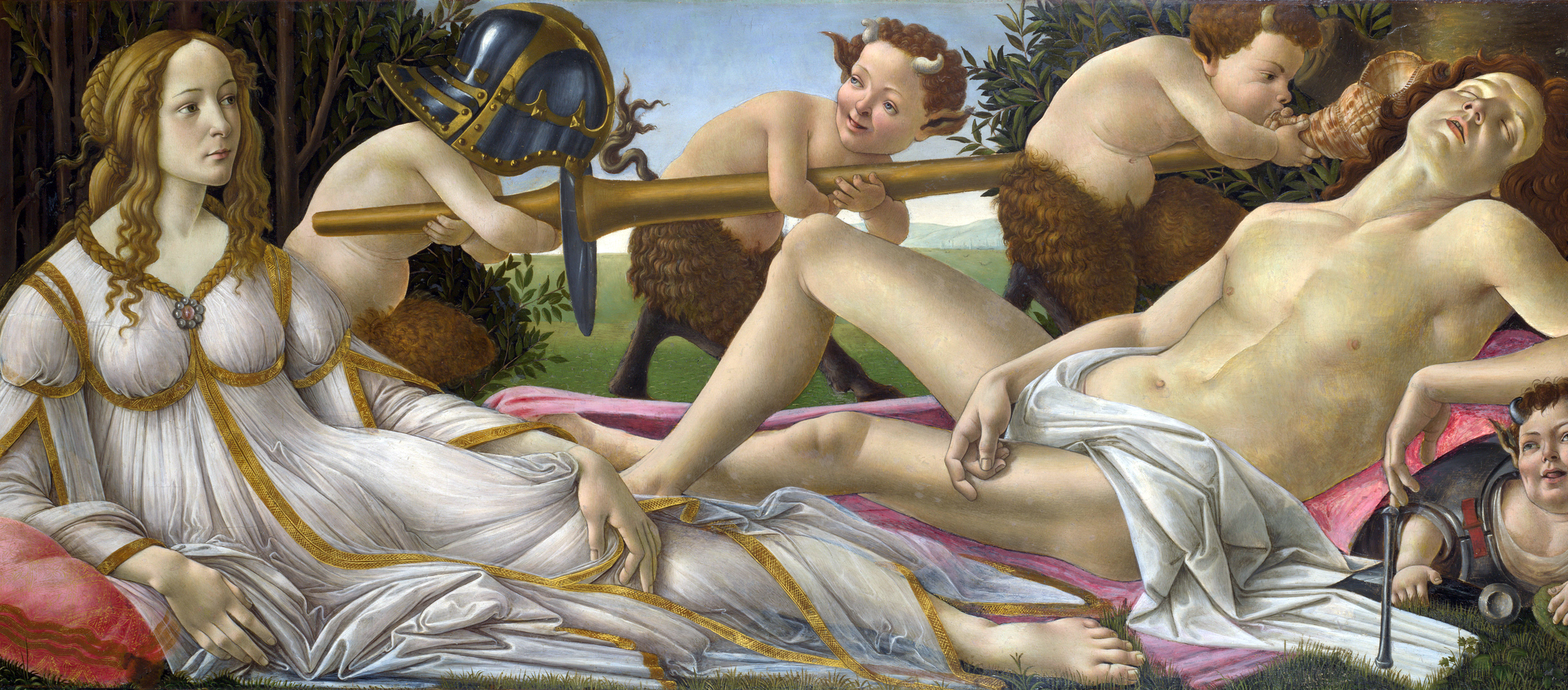 Mars and Venus, by Sandro Botticelli, c. 1485. National Gallery, London, England. 