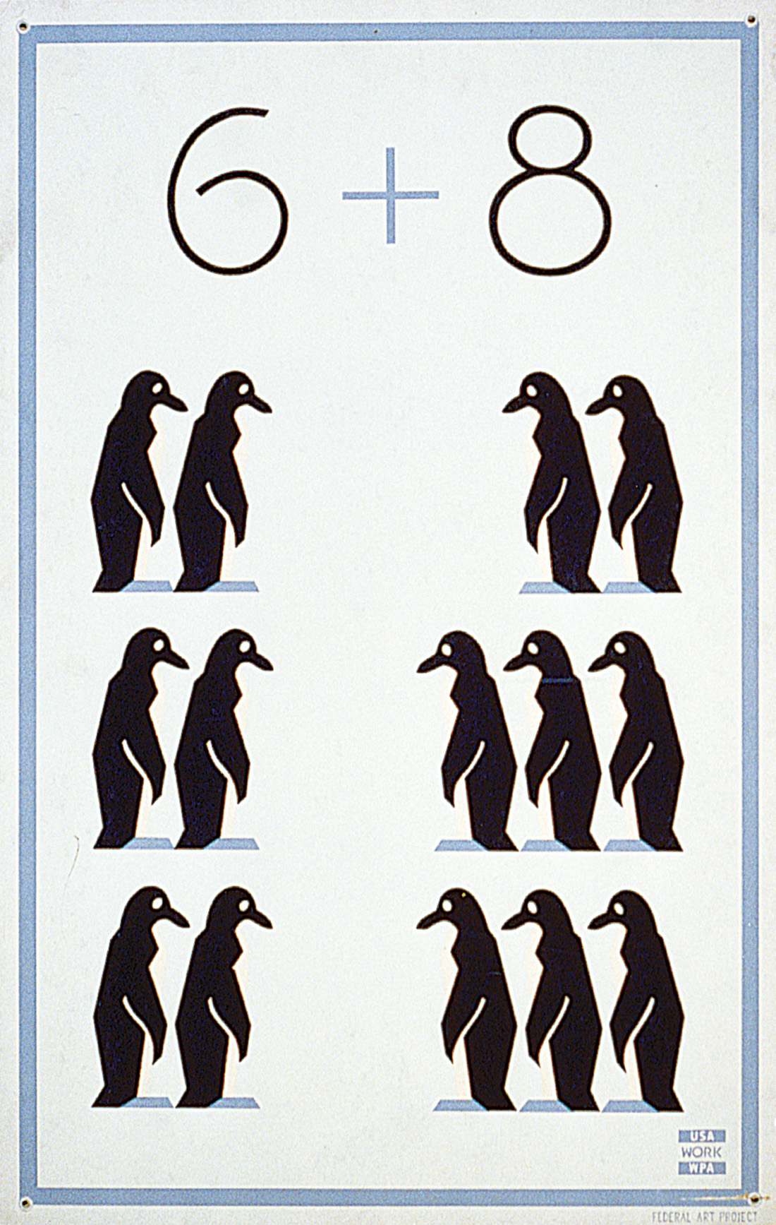 Work Projects Administration poster promoting education, c. 1936–1941. United States Library of Congress's Prints and Photographs, Washington D.C.