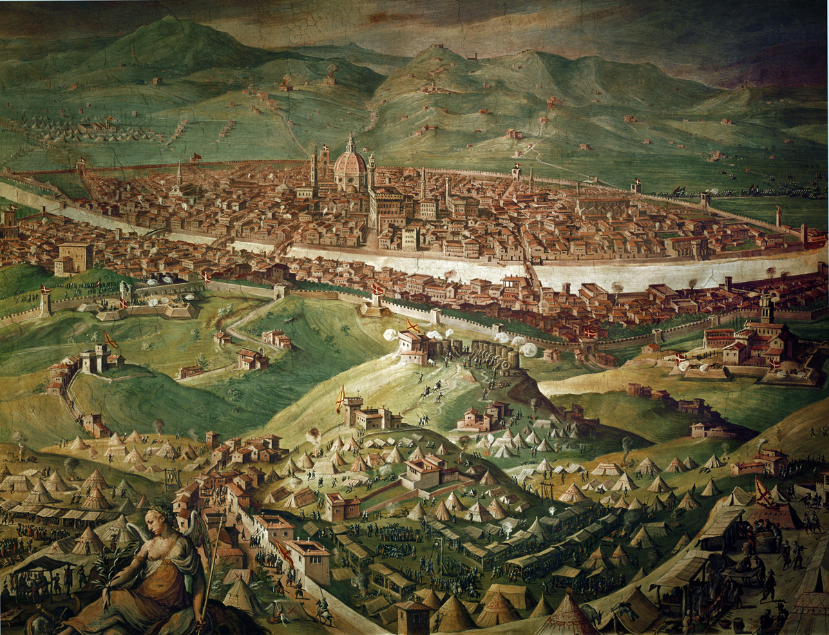 Siege of Florence, by Giorgio Vasari, 1556. Palazzo Vecchio, Florence, Italy. 