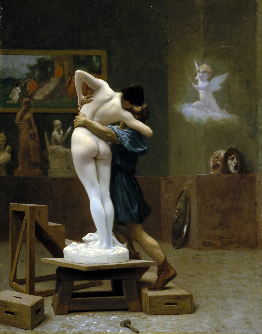 Pygmalion and Galatea, by Jean-Léon Gérôme, c. 1890. The Metropolitan Museum of Art, Gift of Louis C. Raegner, 1927. (