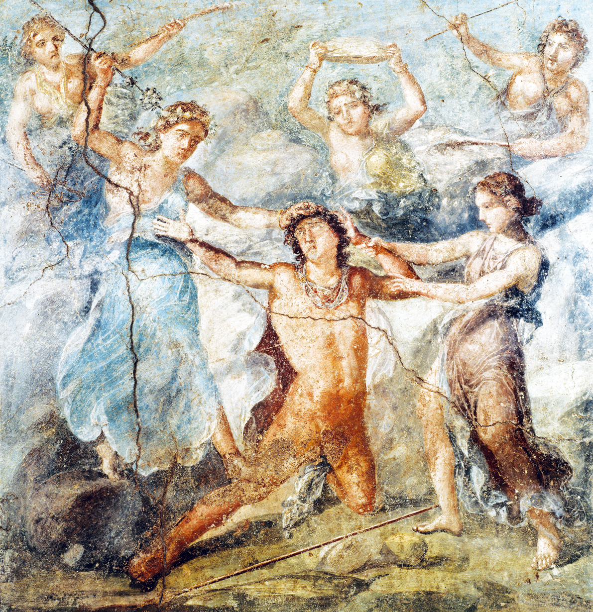 . The Death of Pentheus, fresco in Casa dei Vettii, Pompeii, Italy, c. 79. 