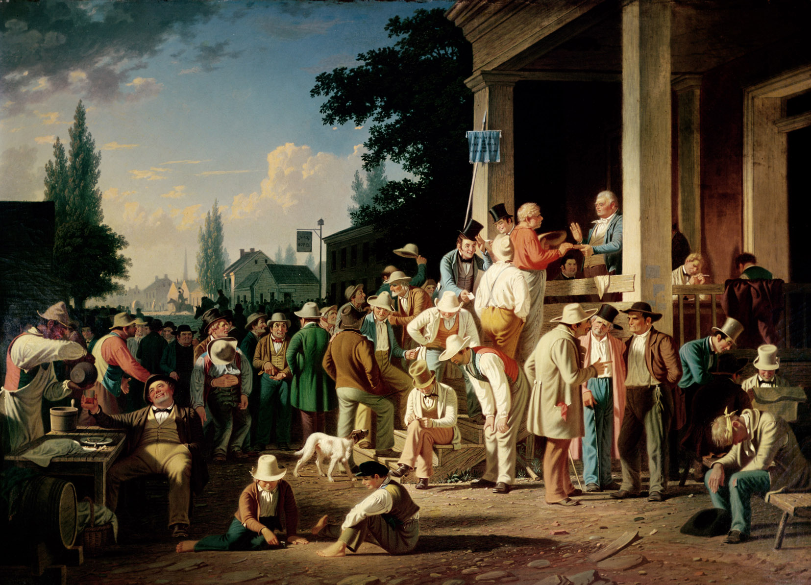 The County Election, by George Caleb Bingham, 1851–1852. 