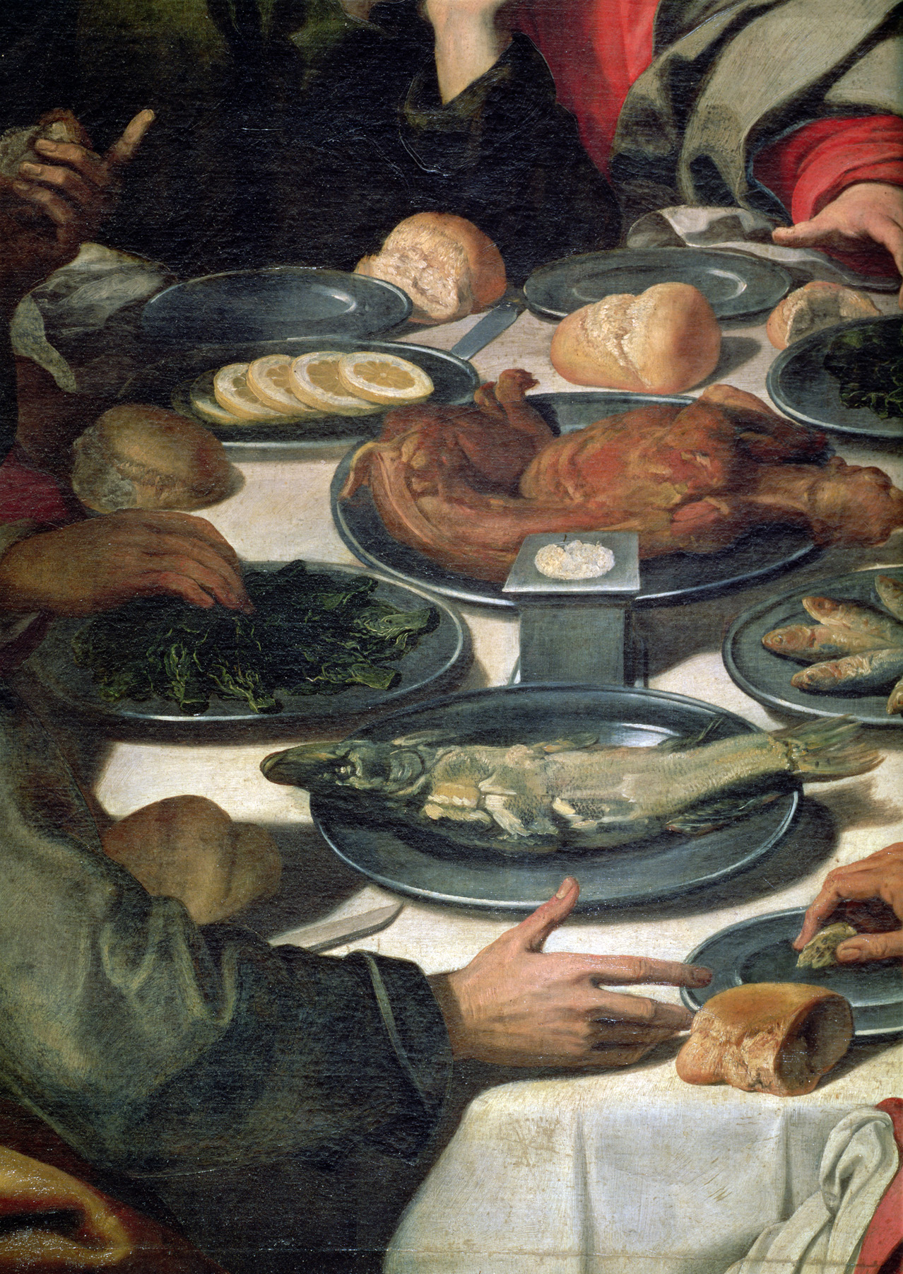 The Last Supper (detail), by Daniele Crespi, c. 1630. Pinacoteca di Brera, Milan. 