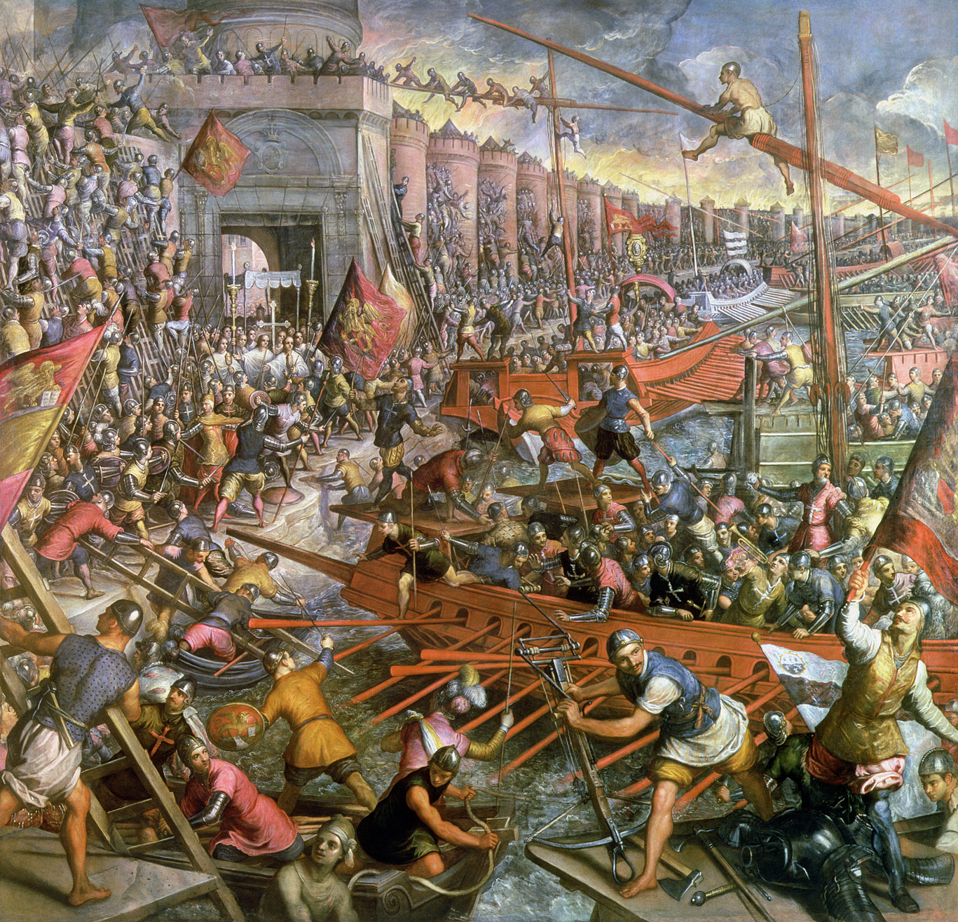 The Capture of Constantinople in 1204, by Tintoretto, c. 1580.