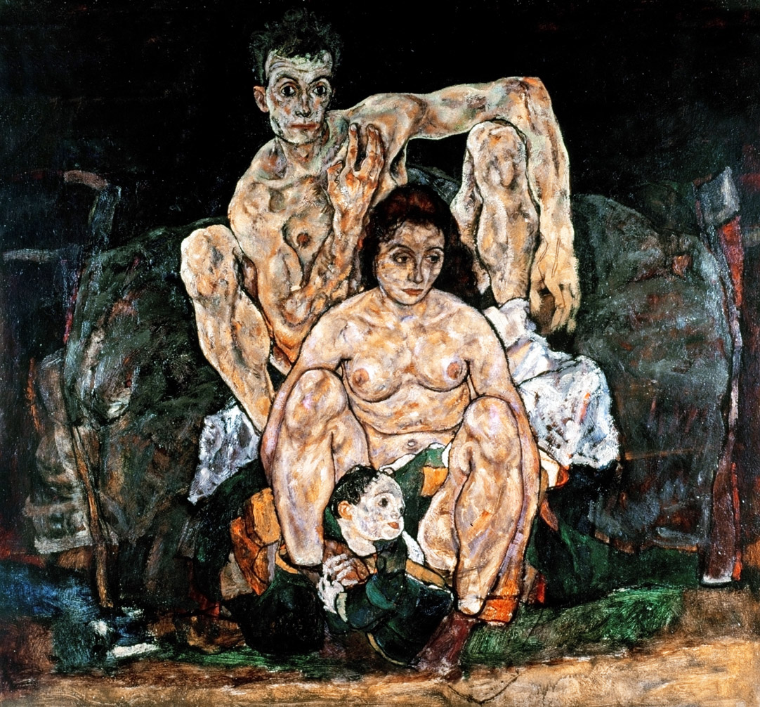 The Family, by Egon Schiele, 1918. Österreichische Galerie Belvedere, Vienna, Austria.