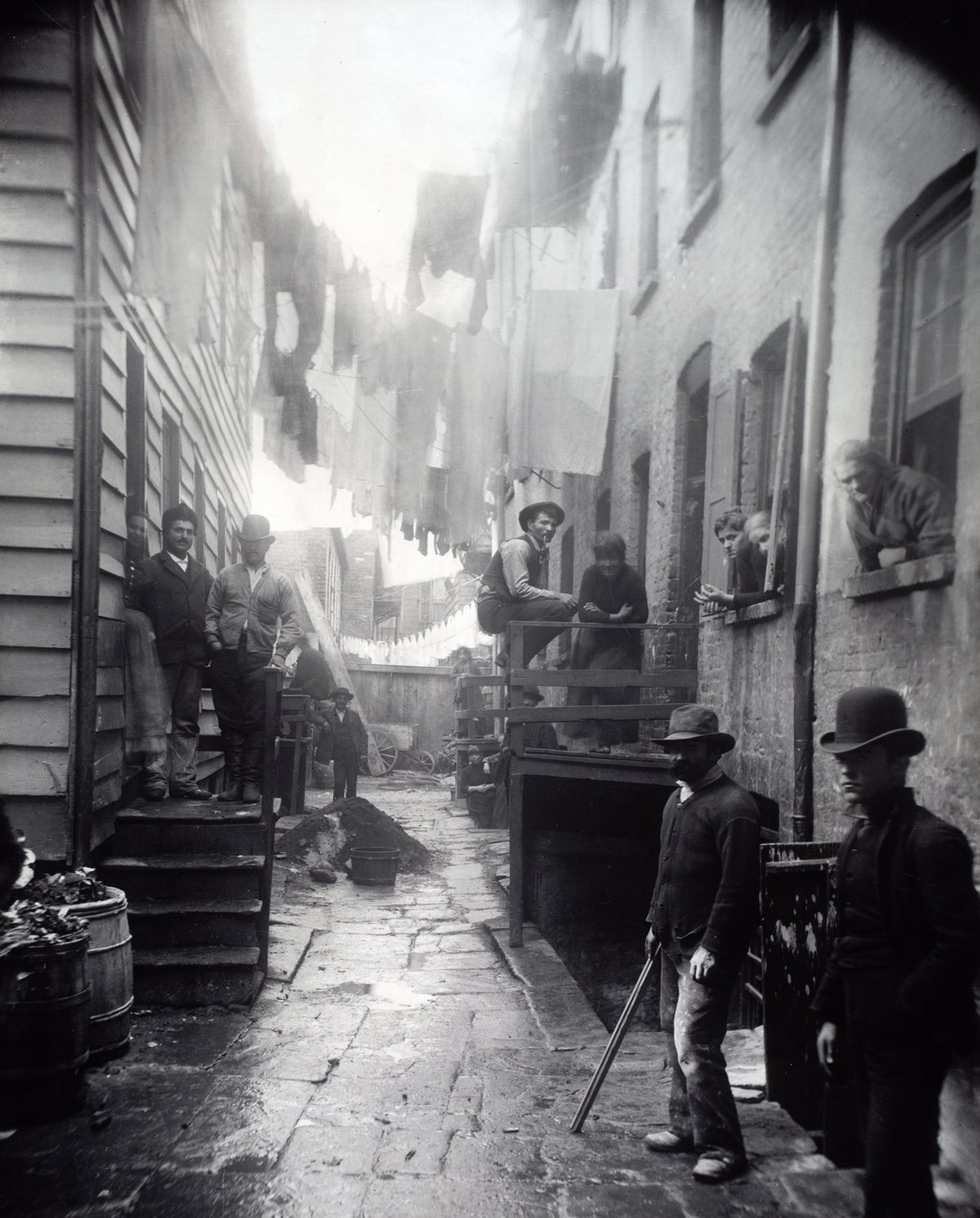 “Bandits’ Roost, 59 1/2 Mulberry Street,” 1888. Photograph by Jacob Riis.