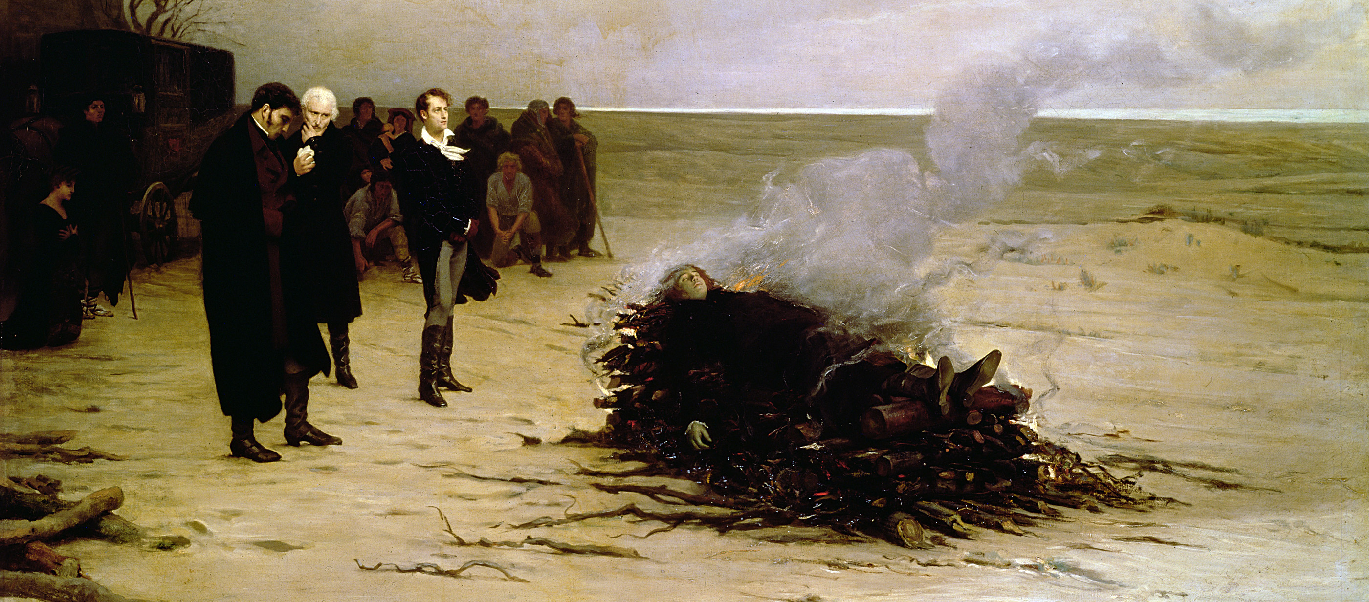 The Funeral of Shelley, by Louis-Edouard Fournier, 1889. Walker Art Gallery, Liverpool, England. 