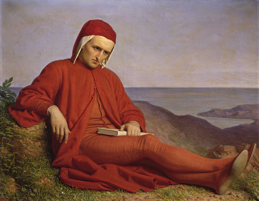 Dante in Exile, by Domenico Peterlini, c. 1860.