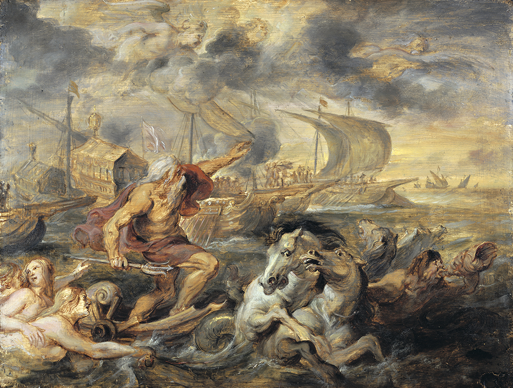 Neptune Calming the Tempest, by Peter Paul Rubens, 1635. © Harvard Art Museum / Art Resource, NY.