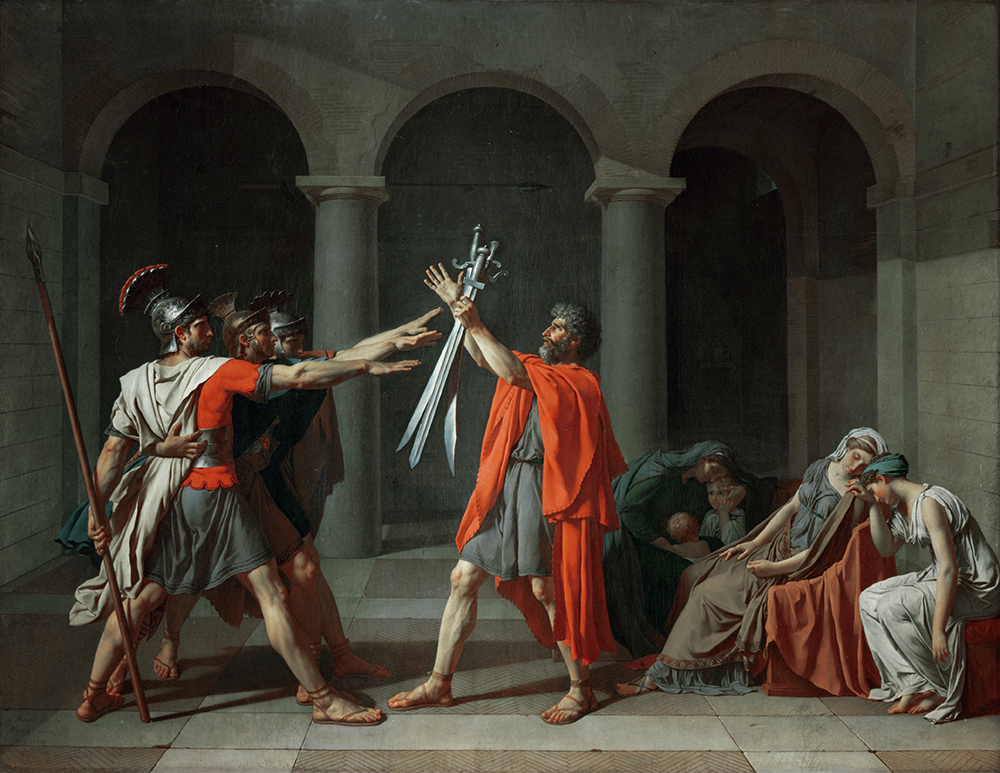 The Oath of the Horatii, by Jacques-Louis David, 1784. Erich Lessing / Art Resource, NY. The Oath of the Horatii, by Jacques-Louis David, 1784.