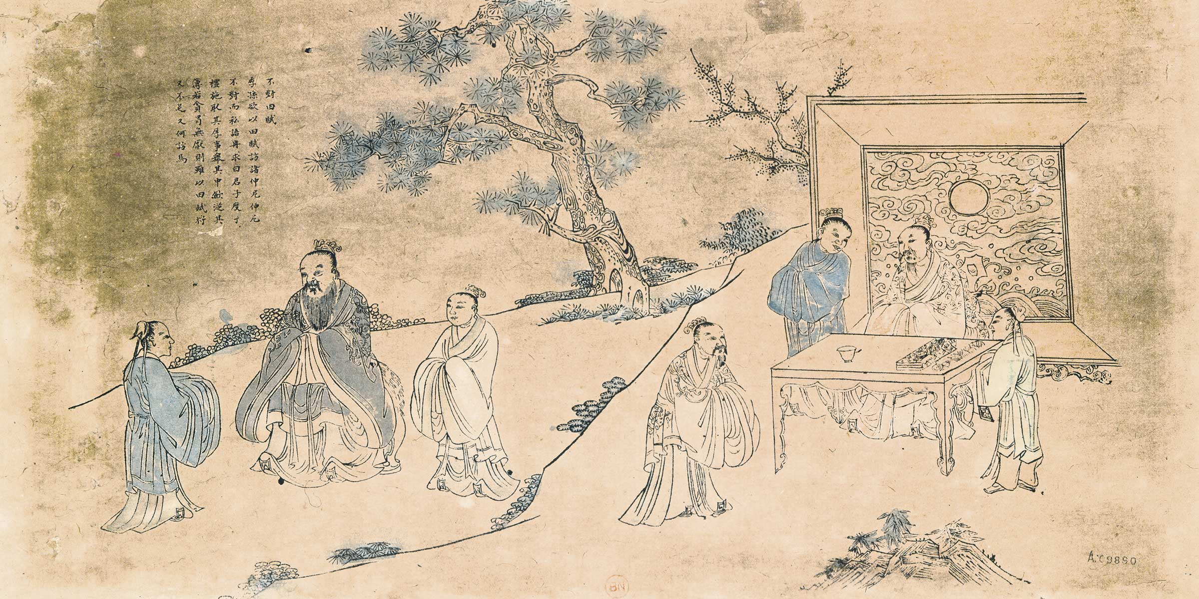 Confucius and his disciples, China, early nineteenth century.