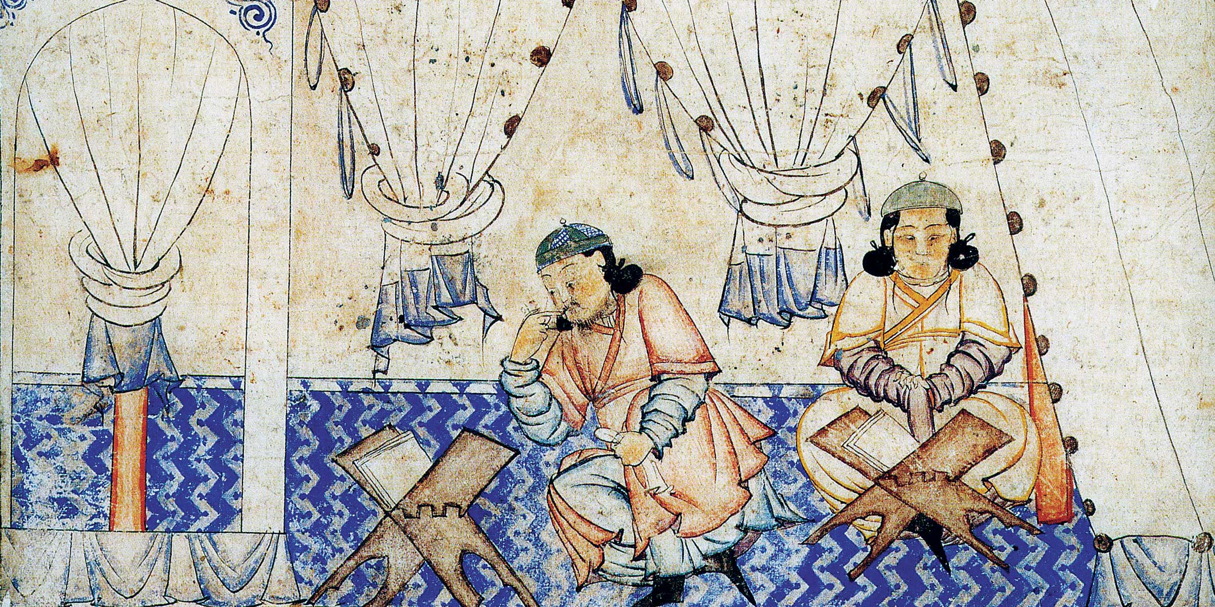 Mongol prince studying the Quran.