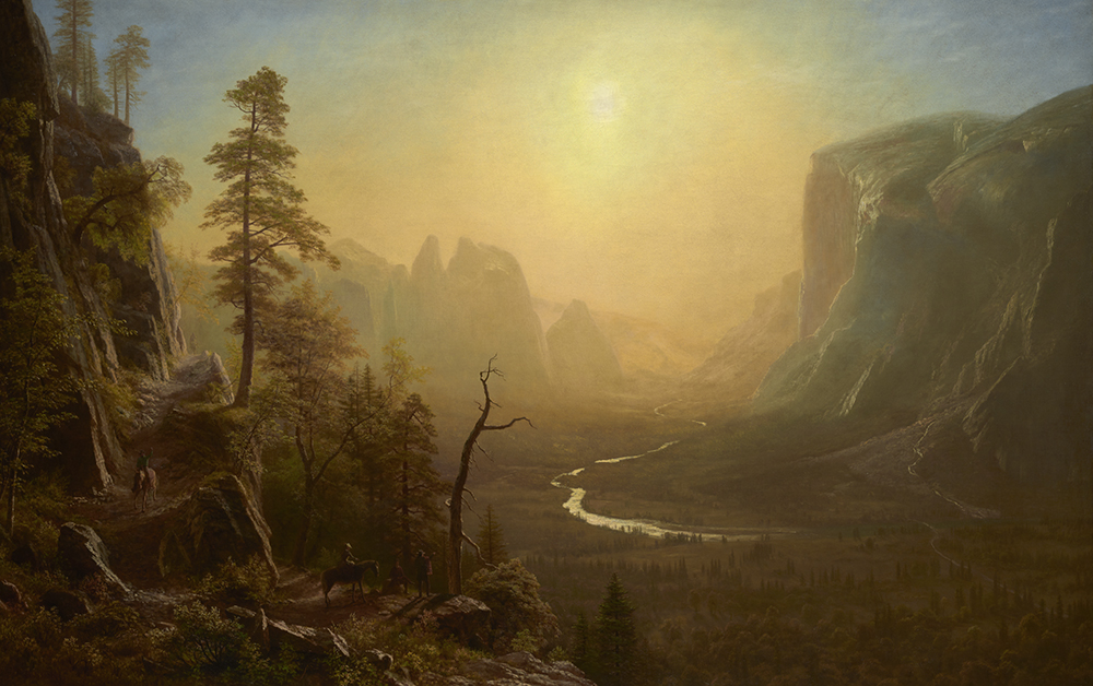 Yosemite Valley, Glacier Point Trail, by Albert Bierstadt, c. 1873.